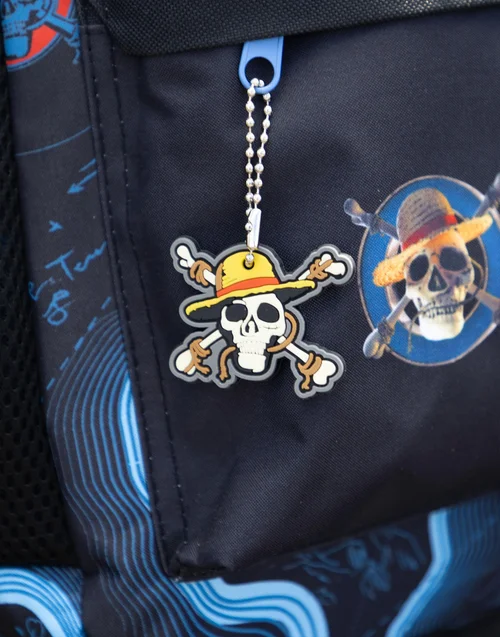 One Piece Unisex Kids Black Skull Map Backpack (One Size) - One Size Image 3
