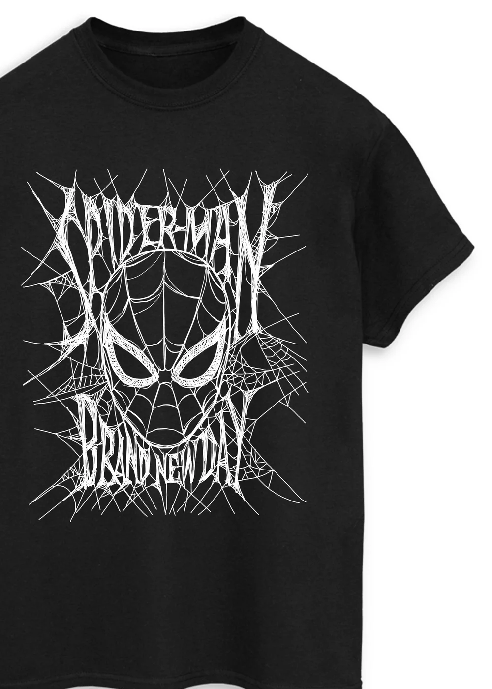 Spiral Galaxy Marvel Spider-Man Brand New Day Mono Web Black Graphic T-Shirt - M Image 2