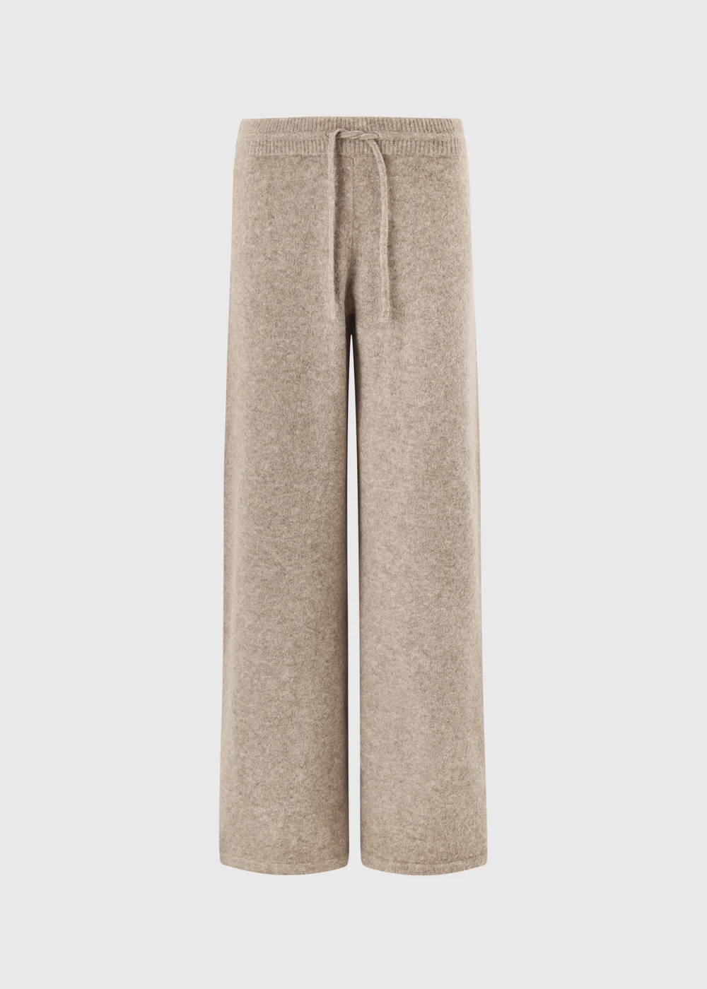 Mocha Knitted Wide Leg Trousers - 8 Image 1