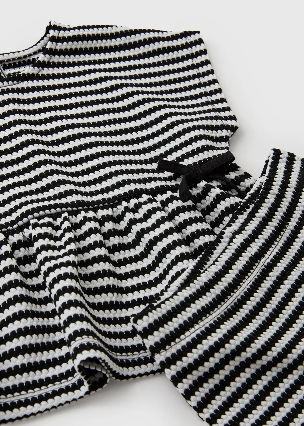 Girls Black Striped Wide Leg Top and Bottoms Set (1-8yrs) - 1-1.5 Yrs Image 2