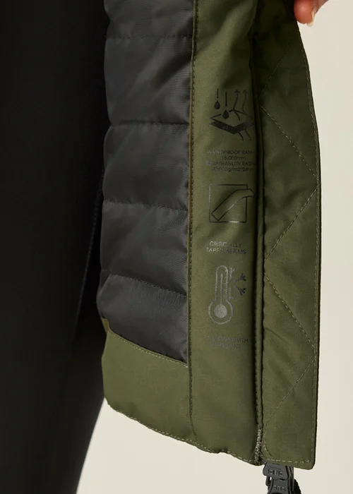 Dare 2B Khaki Glacier Long Waterproof Insulated Jacket - 14 Image 4