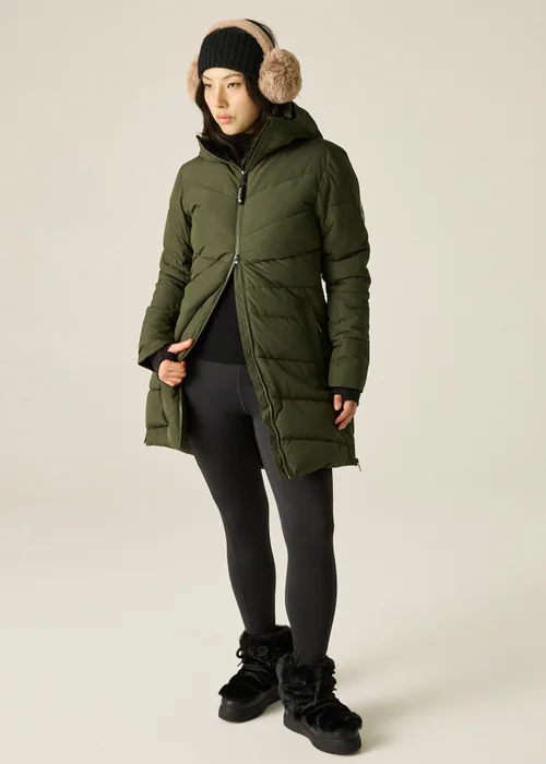Dare 2B Khaki Glacier Long Waterproof Insulated Jacket - 14 Image 5