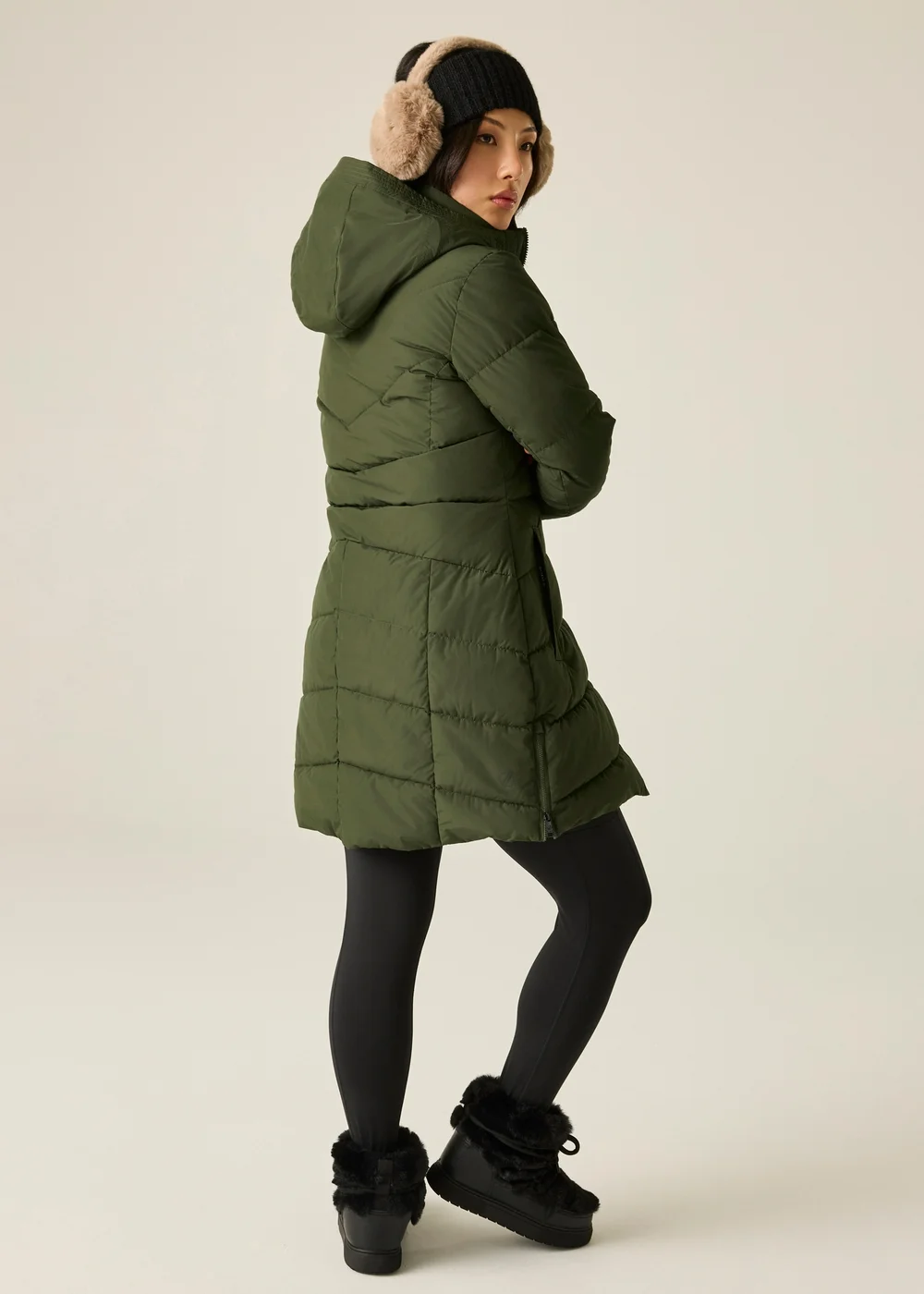 Dare 2B Khaki Glacier Long Waterproof Insulated Jacket - 14 Image 2