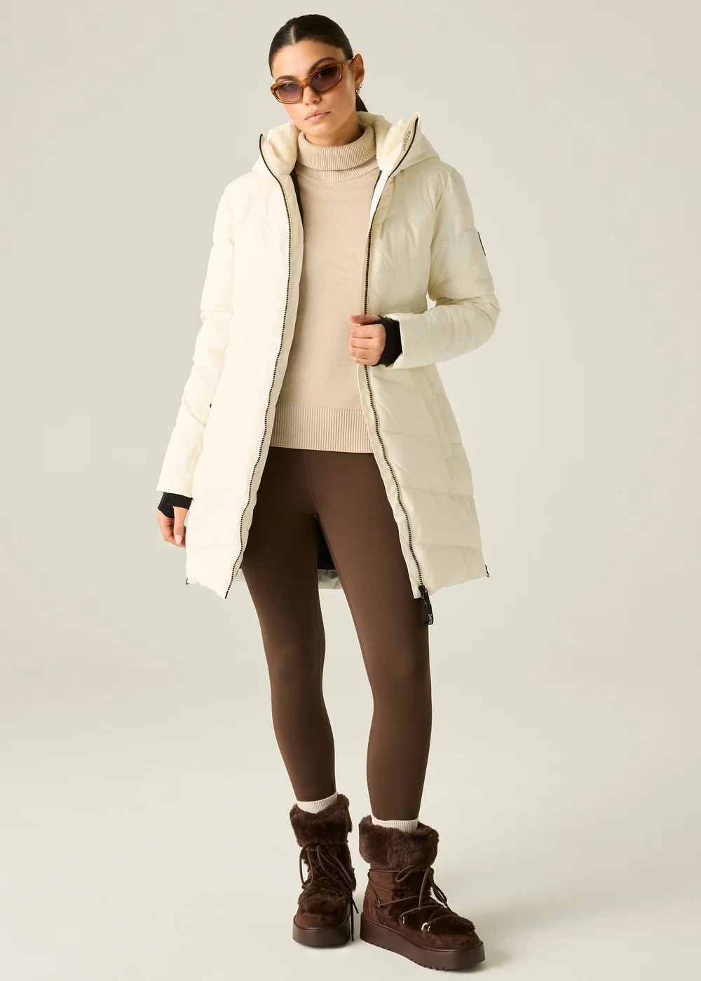 Dare 2B Beige Glacier Long Waterproof Insulated Jacket - 12 Image 3