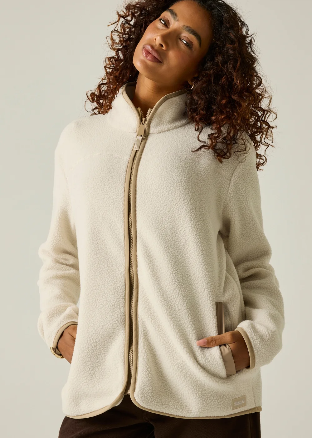 Regatta Beige Frankie Borg Full Zip Comfy Fleece - 16 Image 6