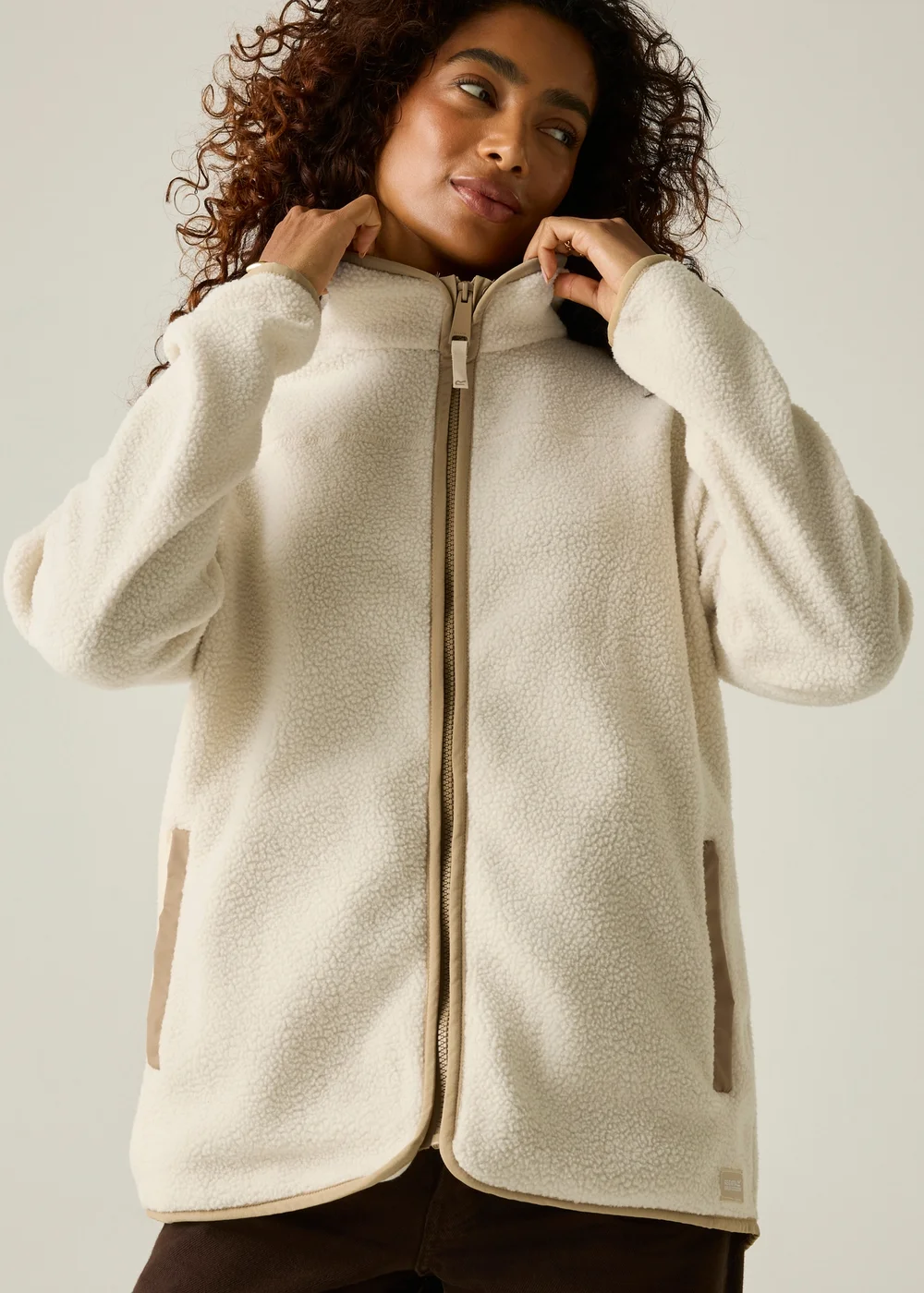 Regatta Beige Frankie Borg Full Zip Comfy Fleece - 16 Image 5