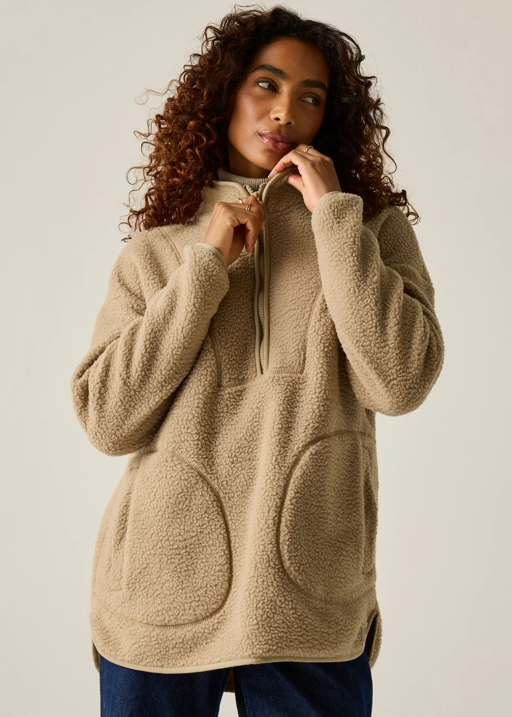 Regatta Beige Frankie Borg Longline Soft Fleece - 20 Image 2