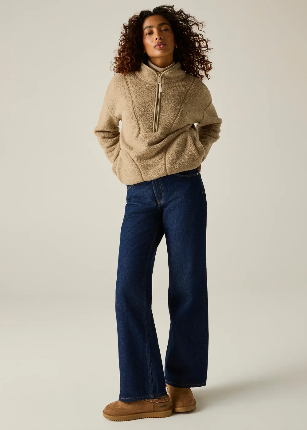 Regatta Beige Frankie Borg Longline Soft Fleece - 20 Image 4