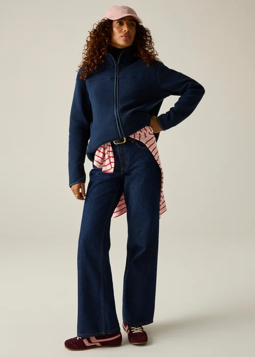 Regatta Navy Frankie Borg Full Zip Comfy Fleece - 10 Image 1