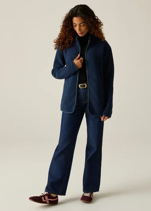 Regatta Navy Frankie Borg Full Zip Comfy Fleece - 10 Image 6
