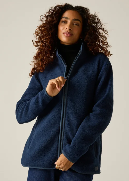 Regatta Navy Frankie Borg Full Zip Comfy Fleece - 10 Image 5