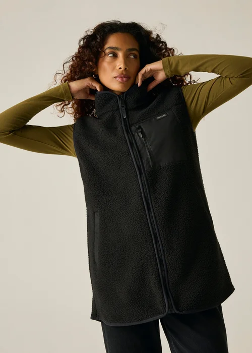 Regatta Black Frankie Borg Longline Soft Bodywarmer - 12 Image 5