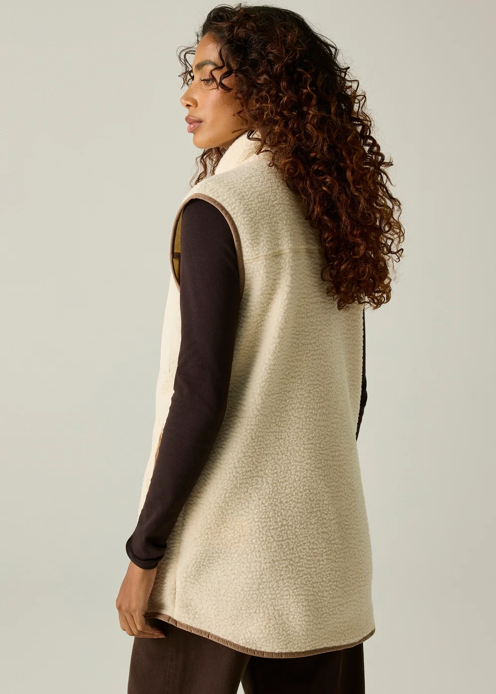 Regatta Beige Frankie Borg Longline Soft Bodywarmer - 18 Image 3