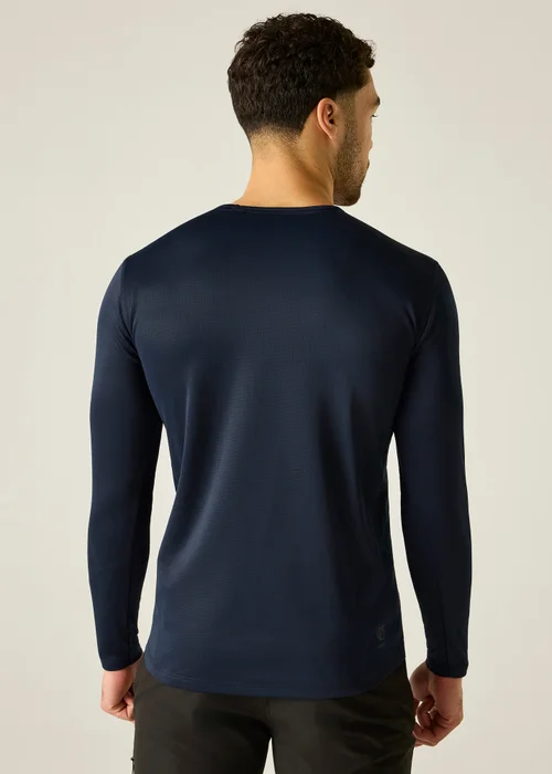 Dare 2B Navy Ventura Grid Crew Neck Breathable Fleece - M Image 2