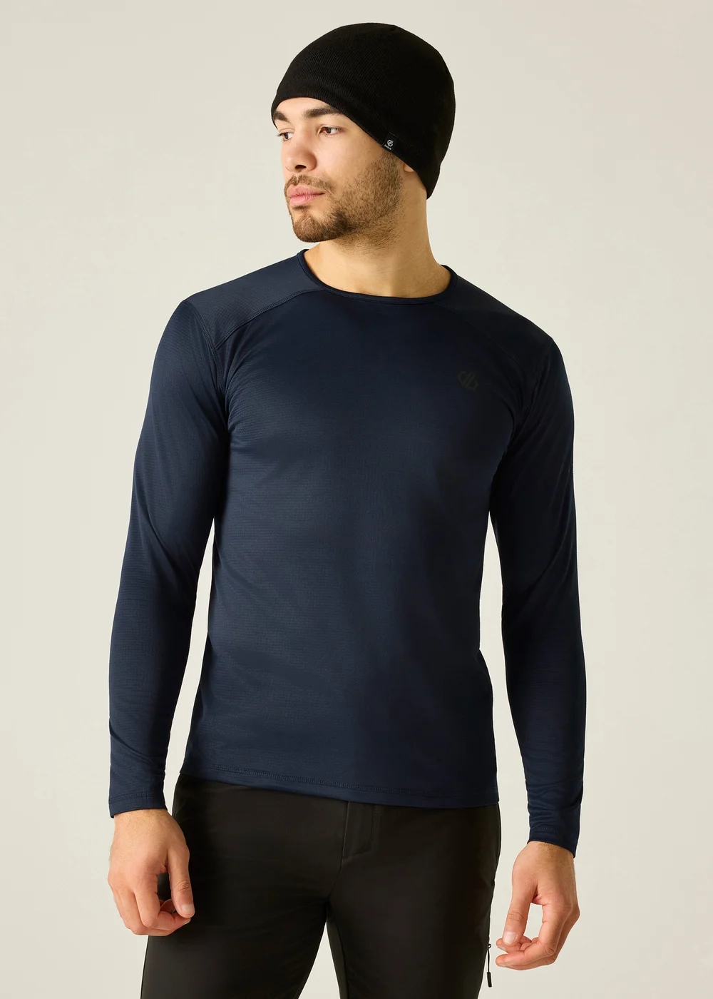 Dare 2B Navy Ventura Grid Crew Neck Breathable Fleece - M Image 1