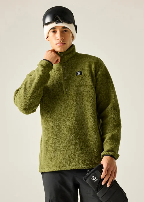 Dare 2B Olive Twin Tip Snap 1/2 Soft Fleece - 3XL Image 1