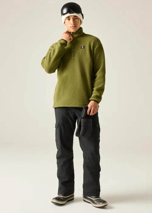 Dare 2B Olive Twin Tip Snap 1/2 Soft Fleece - 3XL Image 3