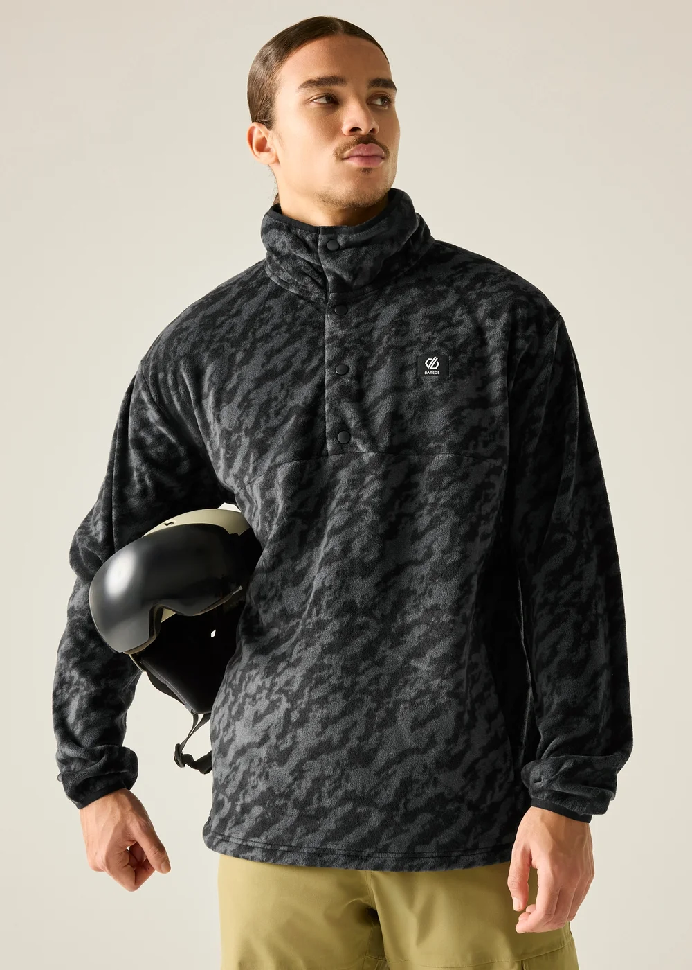 Dare 2B Black Printed Warm Fleece - M Image 1