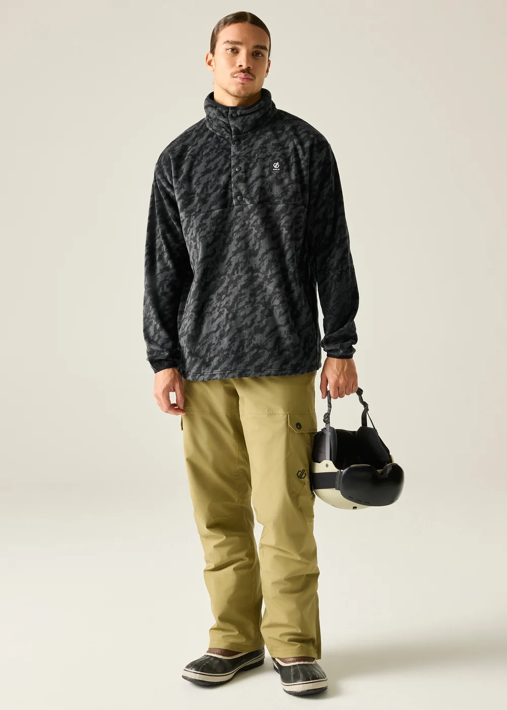 Dare 2B Black Printed Warm Fleece - M Image 3