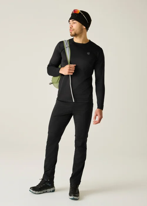 Dare 2B Black Ventura Grid Crew Neck Breathable Fleece - XS Image 3