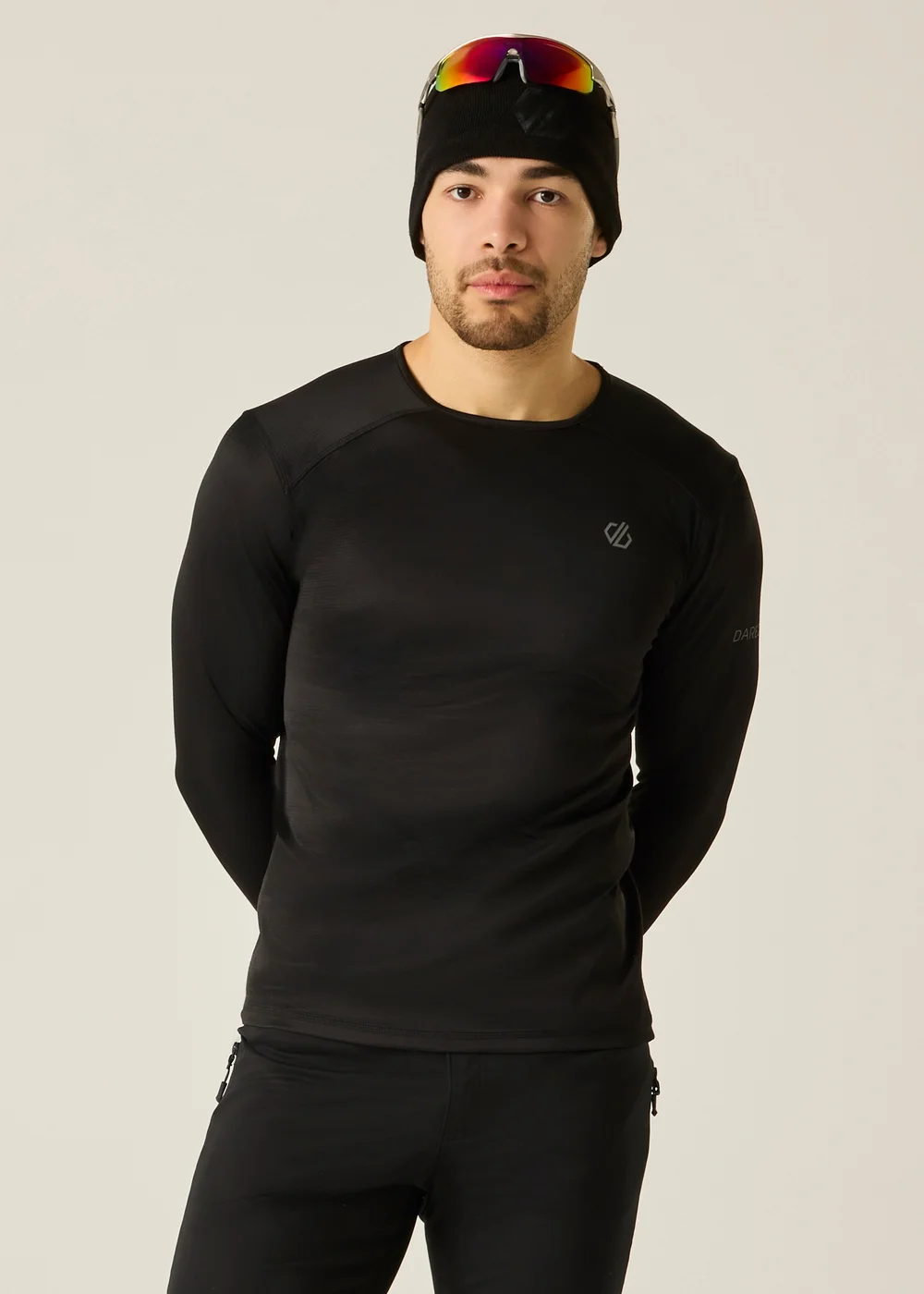 Dare 2B Black Ventura Grid Crew Neck Breathable Fleece - XS Image 4