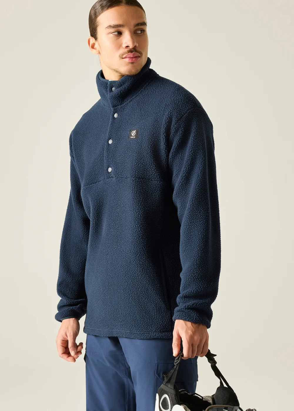 Dare 2B Navy Twin Tip Snap 1/2 Soft Fleece - L Image 1