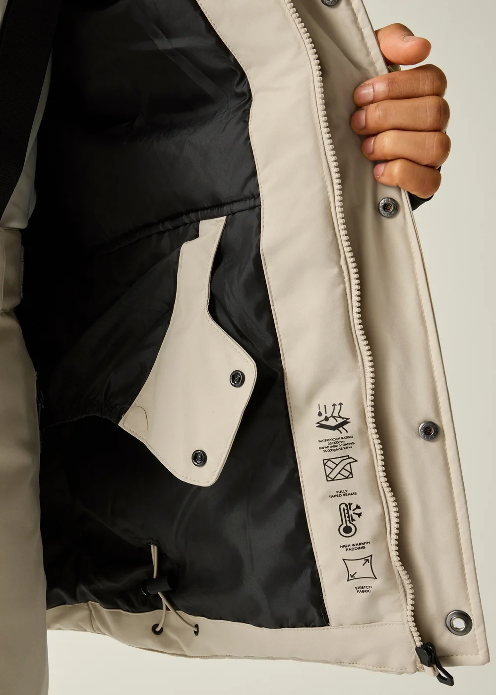 Dare 2B Black/Off White Firn Waterproof Insulated Jacket - L Image 4