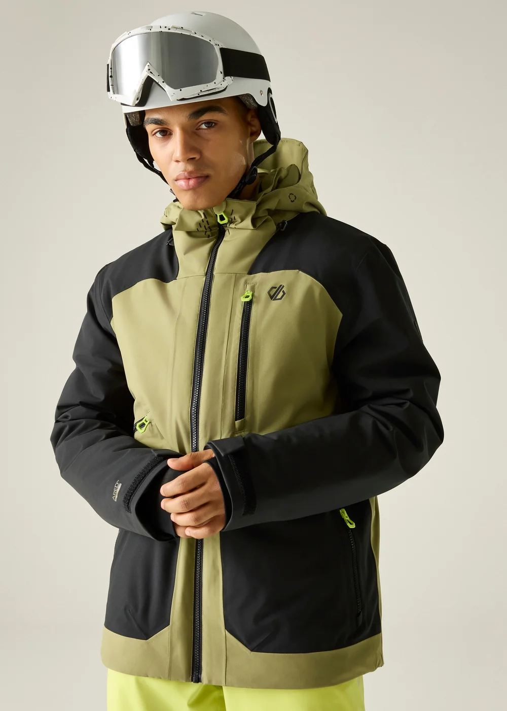 Dare 2B Black/Green Baseplate IV Waterproof Insulated Jacket - L Image 1