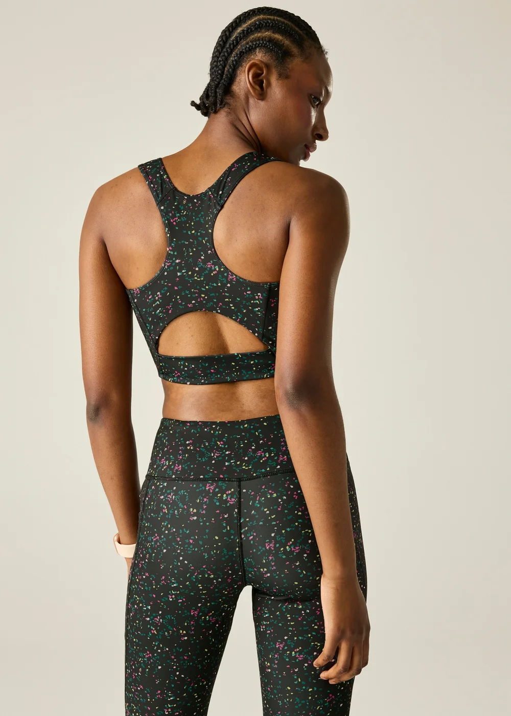 Dare 2B Black/Green Influential Quick-drying Bra - XL Image 2