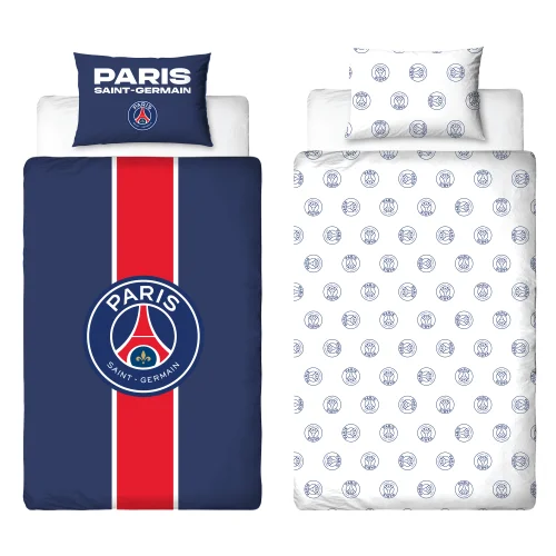 Paris Saint Germain FC Blue Single Duvet Cover Set - Single Image 1