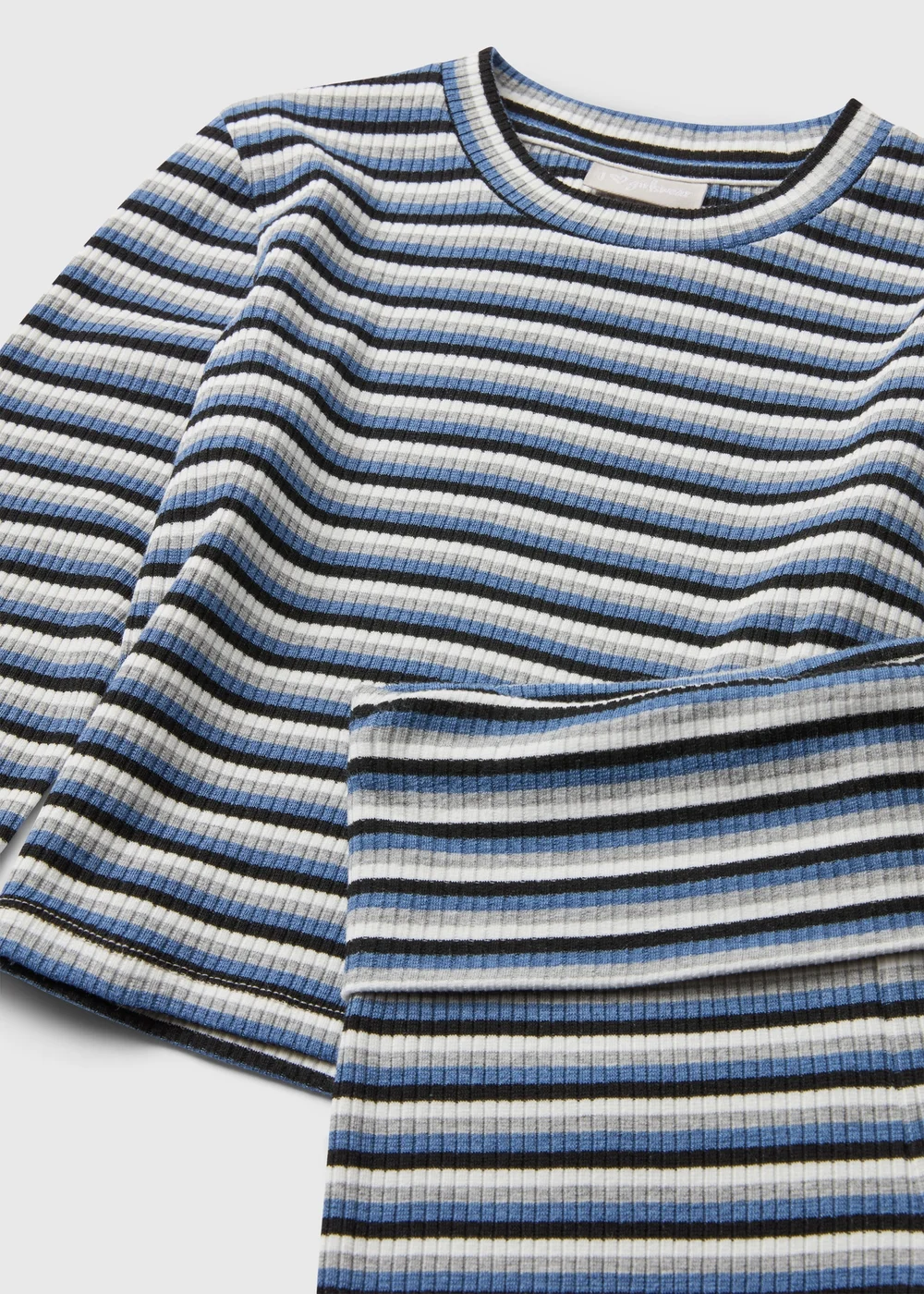 Girls Blue Stripe Top & Leggings Set (7-15 Yrs) - 7 Yrs Image 2