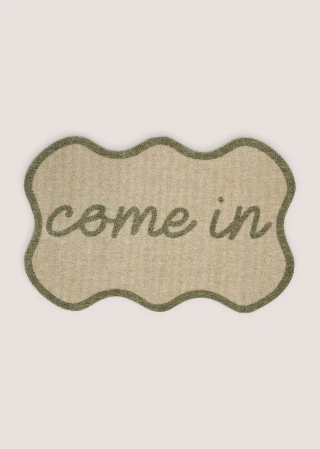 Green Come In Door Mat