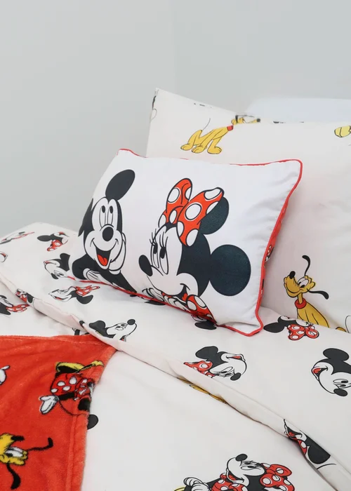 Disney Mickey and Minnie Mouse Rectangle Bolster Cushion - 30 x 50cm Image 3