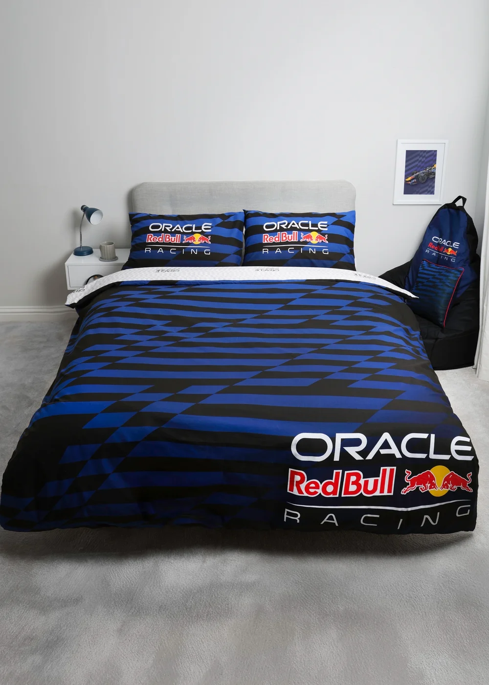 Oracle Red Bull F1 Navy Double Duvet Cover Set - Double Image 1