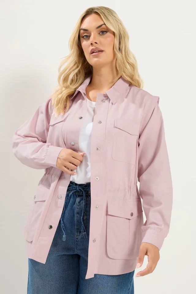 Yours Curve Light Pink Carpenter Jacket