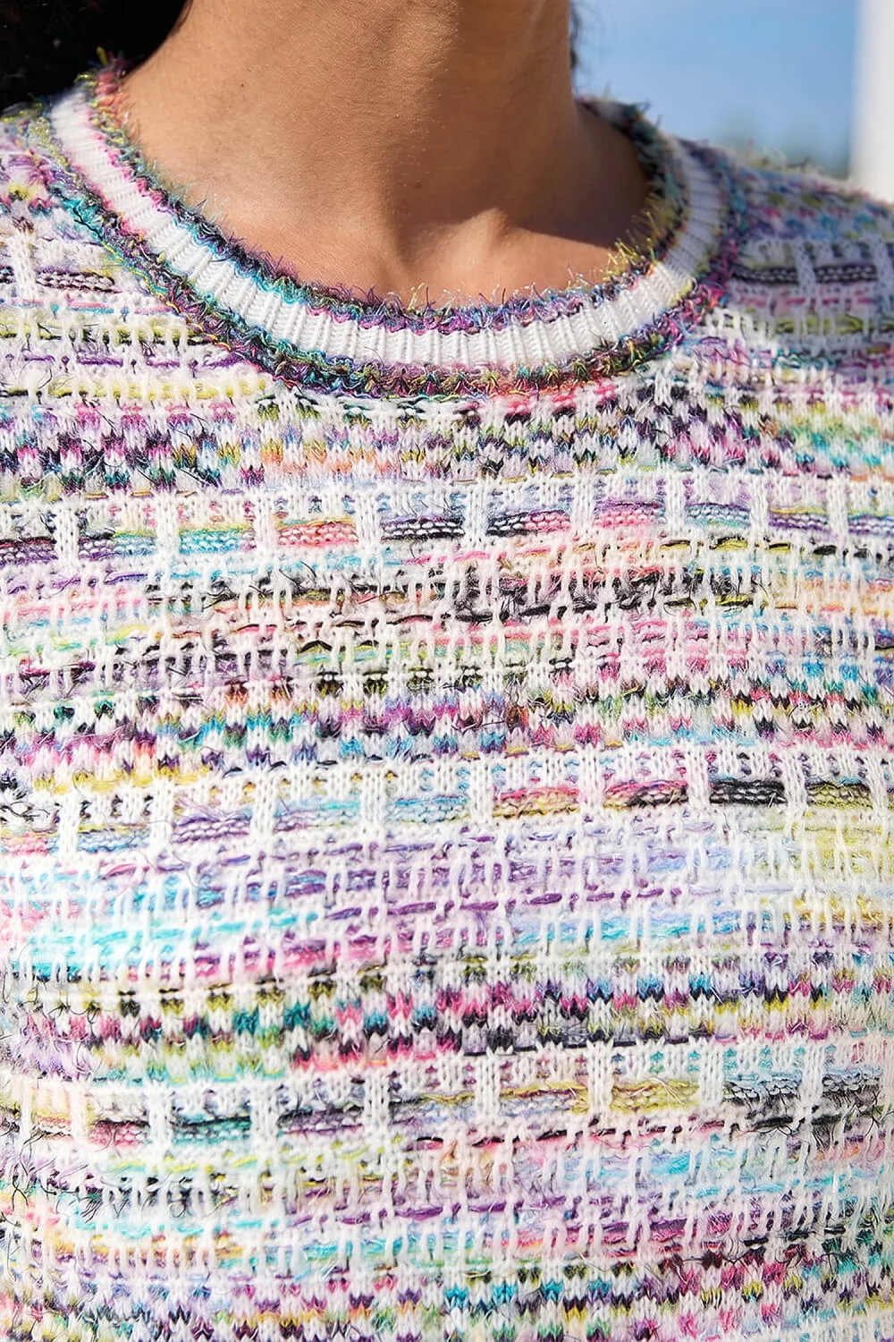 Roman Lilac Space Dye Curved Hem Knit Jumper - 10 Image 4