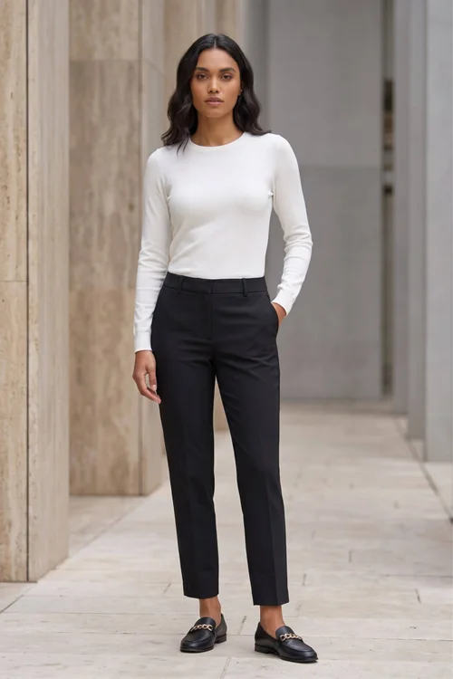 Roman Black Regular Slim Leg Trouser - 18 Image 2