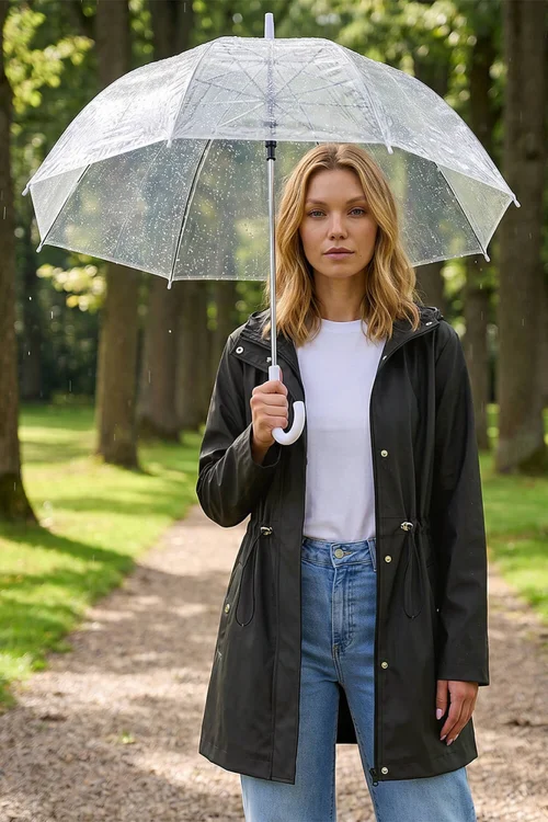 Roman Black Shower Resistant Mac - 20 Image 2