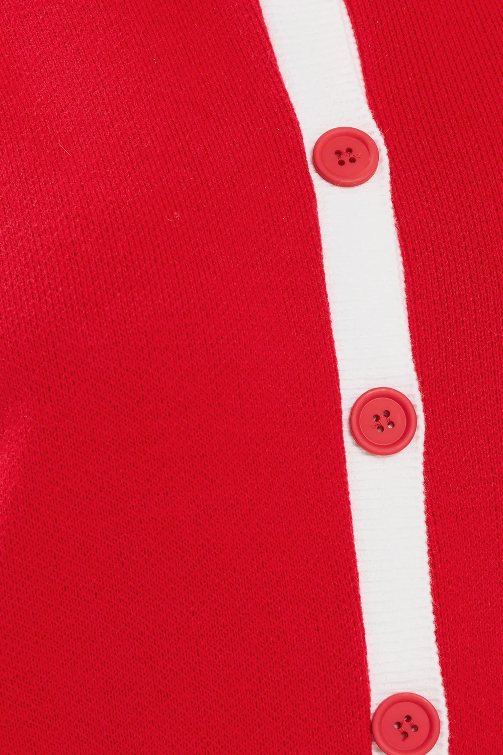 Yours Curve Red Contrast Knitted Cardigan - 30-32 Image 4