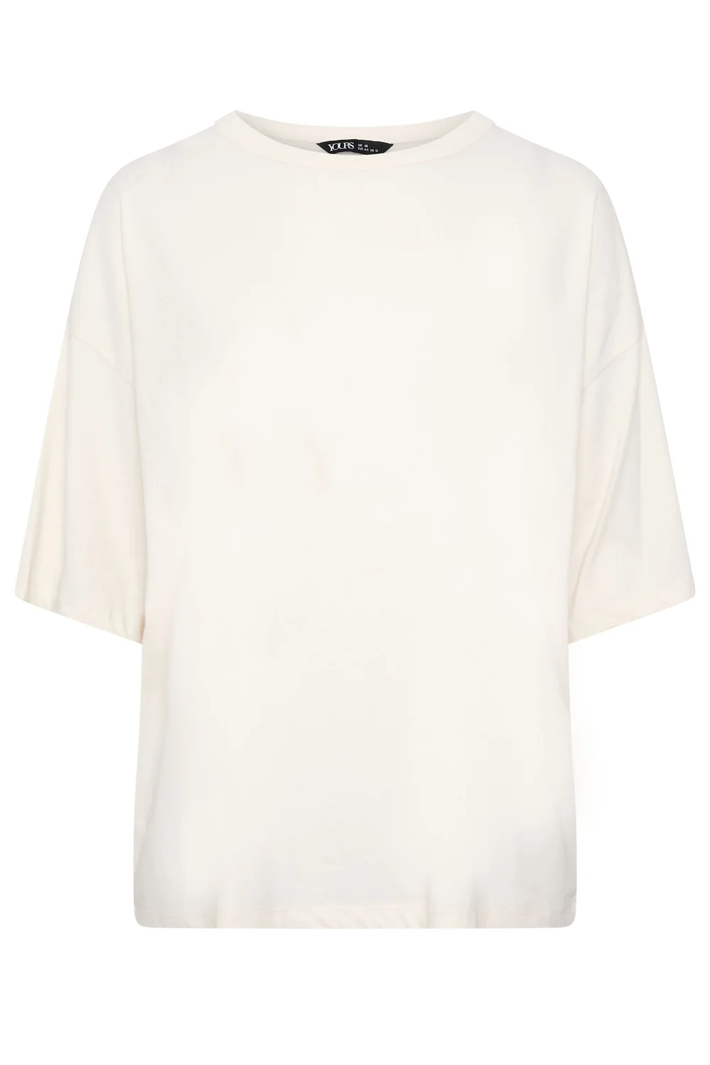Yours Curve Ivory White Boxy T-Shirt - 14 Image 5