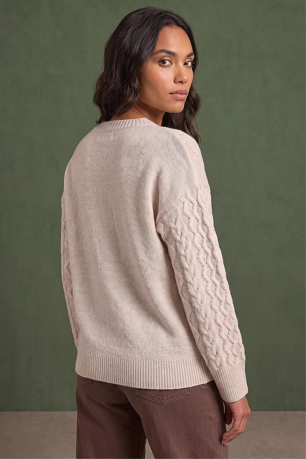 Roman Ivory Cable Knit Jumper - 16 Image 3