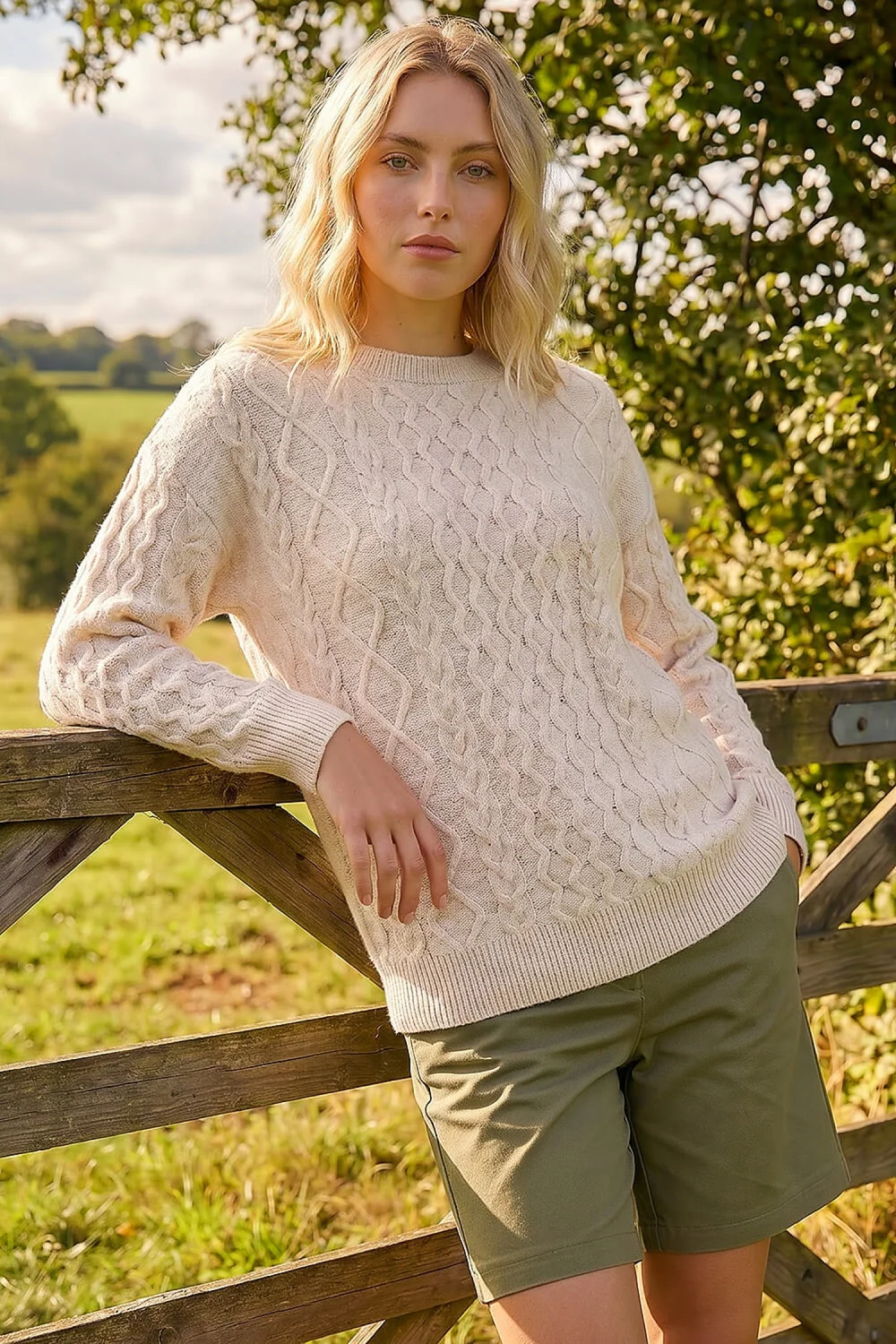 Roman Ivory Cable Knit Jumper - 16 Image 1