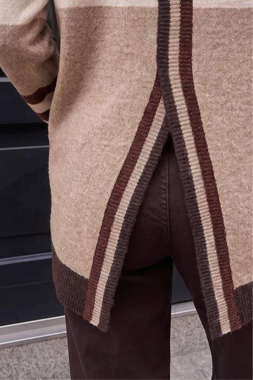 Roman Neutral Colour Block Stripe Jumper - 14 Image 4