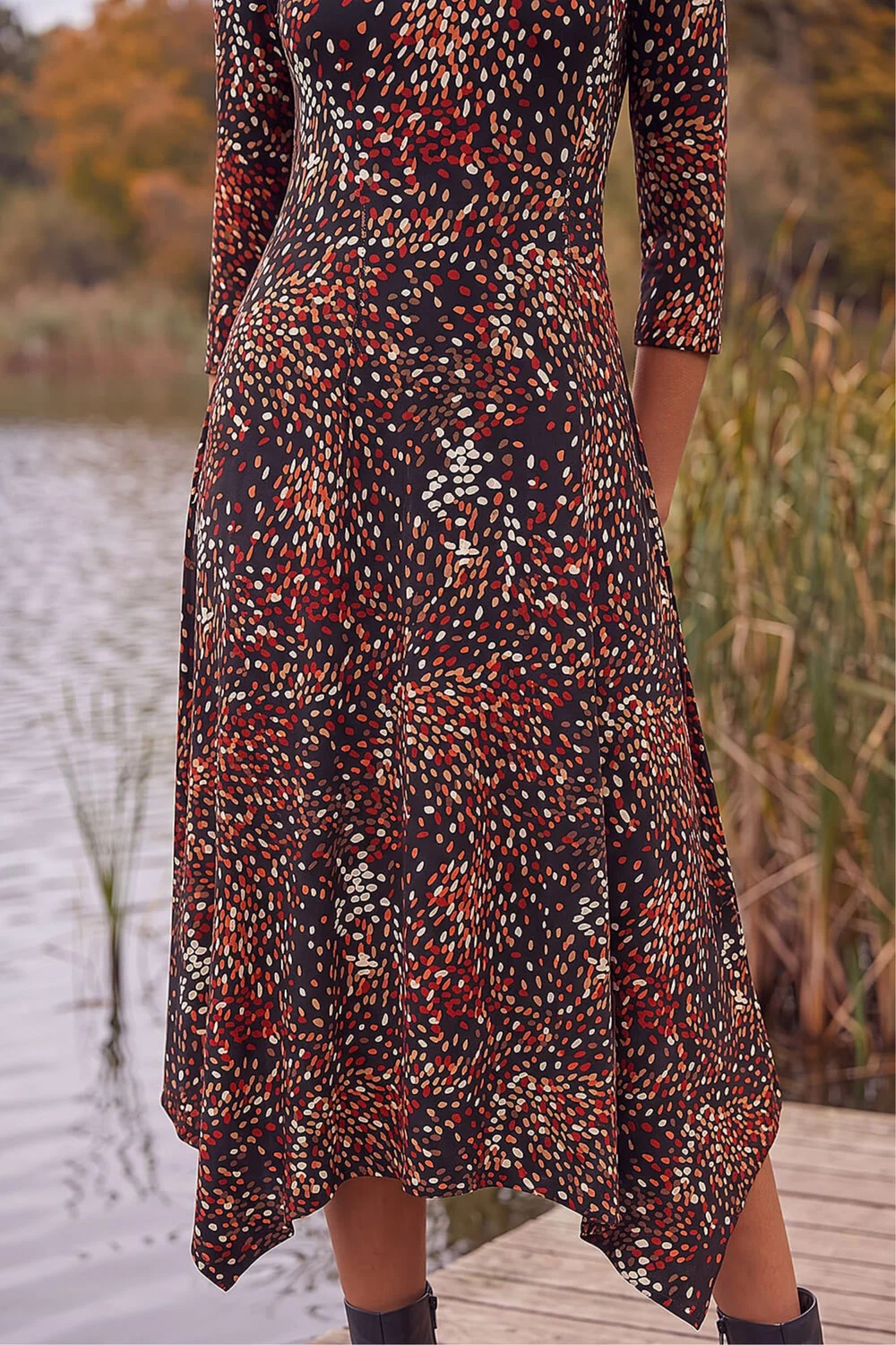 Roman Copper Speckled Hanky Hem Dress - 10 Image 4