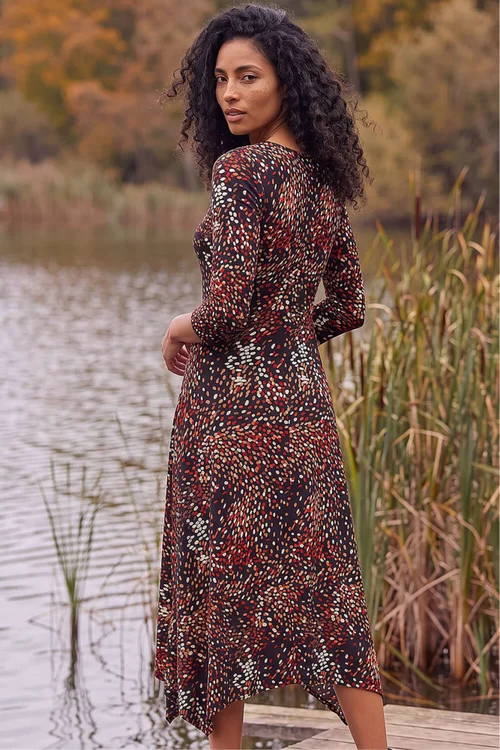 Roman Copper Speckled Hanky Hem Dress - 10 Image 3