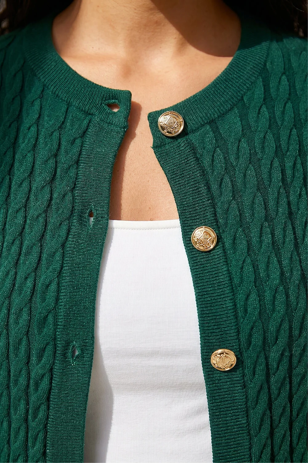 Roman Forest Cable Knit Cardigan - 16 Image 4