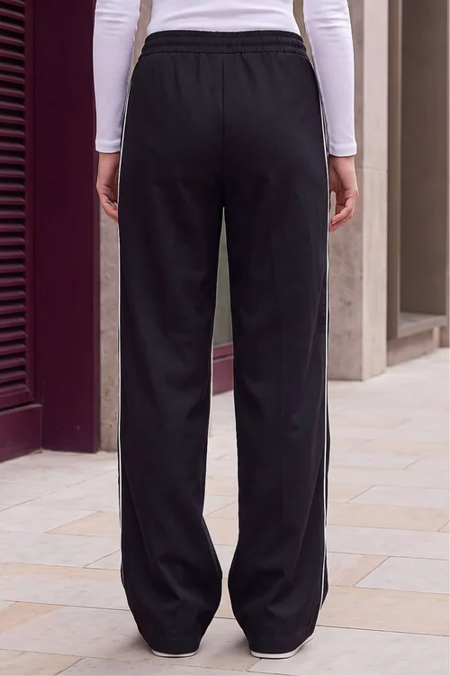 Roman Black Stitch Side Seam Trousers - 10 Image 3