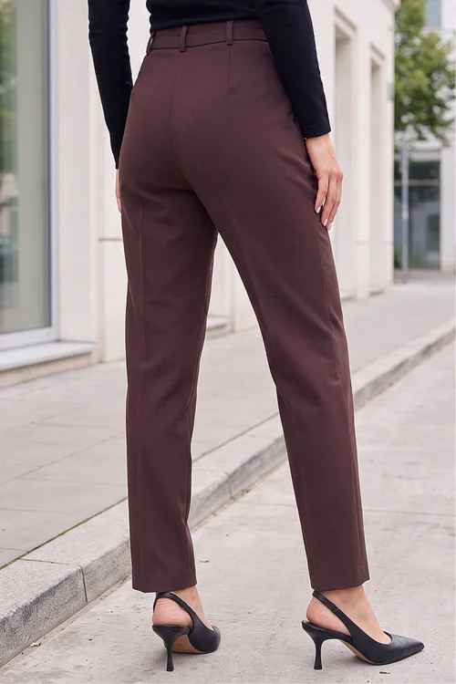 Roman Dark Brown Straight Leg Stretch Trouser - 20 Image 3
