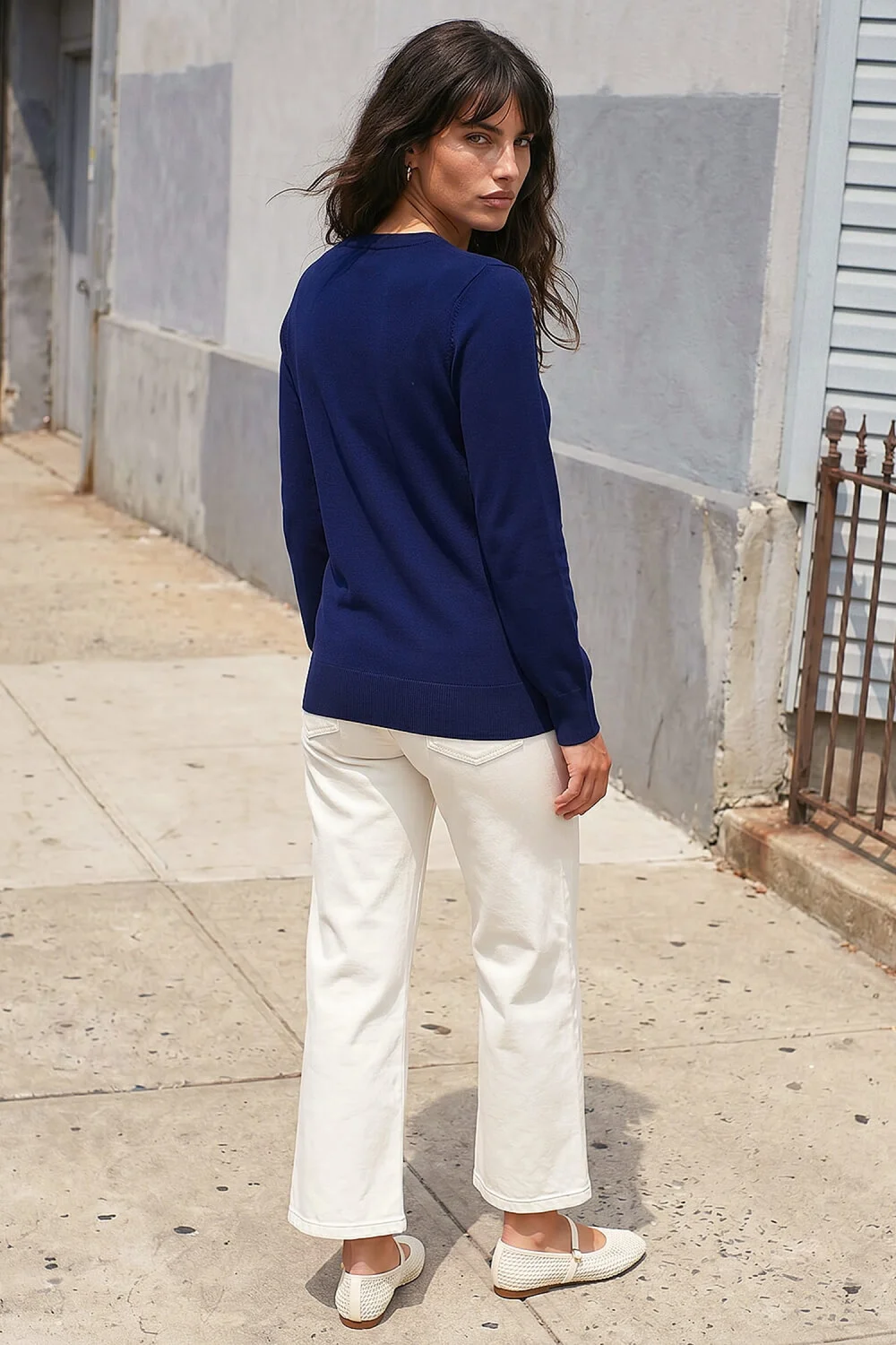 Roman Navy Butterfly Sparkle Mix Jumper - 12 Image 3