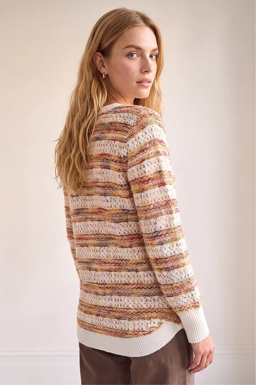 Roman Copper Space Dye Stripe Knit Jumper - 20 Image 3